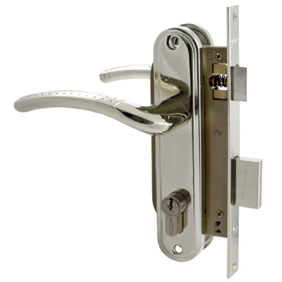 Замок врезной с ручкой 132/1 CР хром 4 кл. АЛЛЮР/12