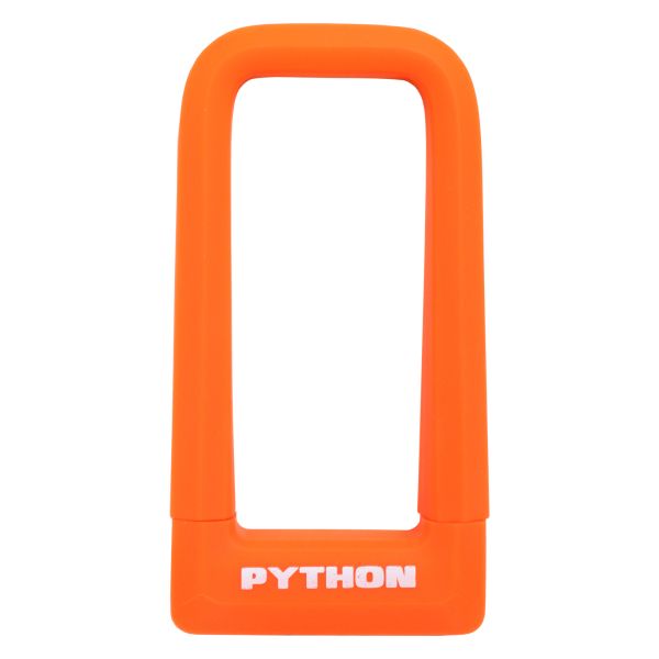 Замок навесной велосипед. PYTHON 626 ORANGE силикон. с креплением на раму АВАНГАРД 