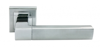 Ручка дверная квадрат  МН-28 "Fukoku" SС/CP-S мат.хром/хром   МОРЕЛЛИ