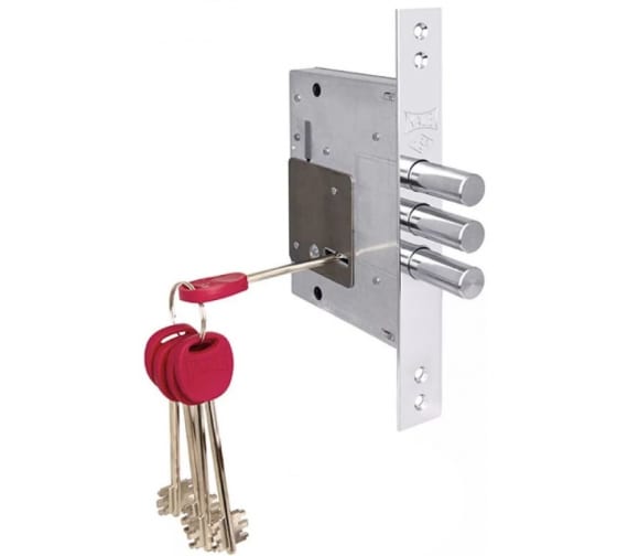 Замок врезной сув. 257L, BS60, 28CP, 5K(60mm), w/o SP, w/o Ros, PB 257L0000029 /16