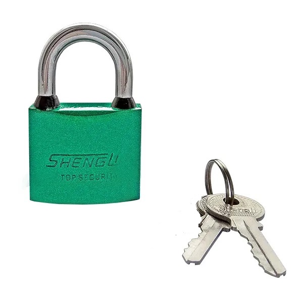 Замок навесной SH-325 зеленый Shengli  /600,12