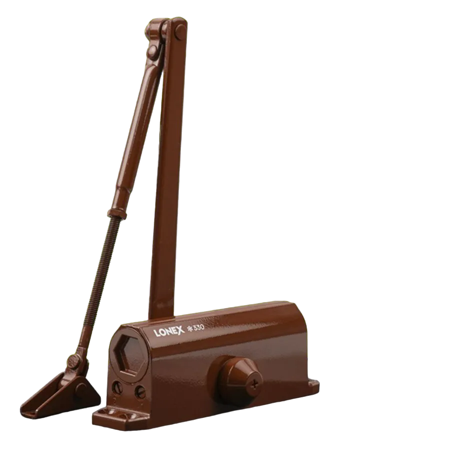 Доводчик LONEX  330 (от 50 до 120кг) КОРИЧНЕВЫЙ морозостойкий/10