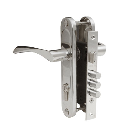 Замок врезной с ручками 1023/60 CR хром Апекс /20