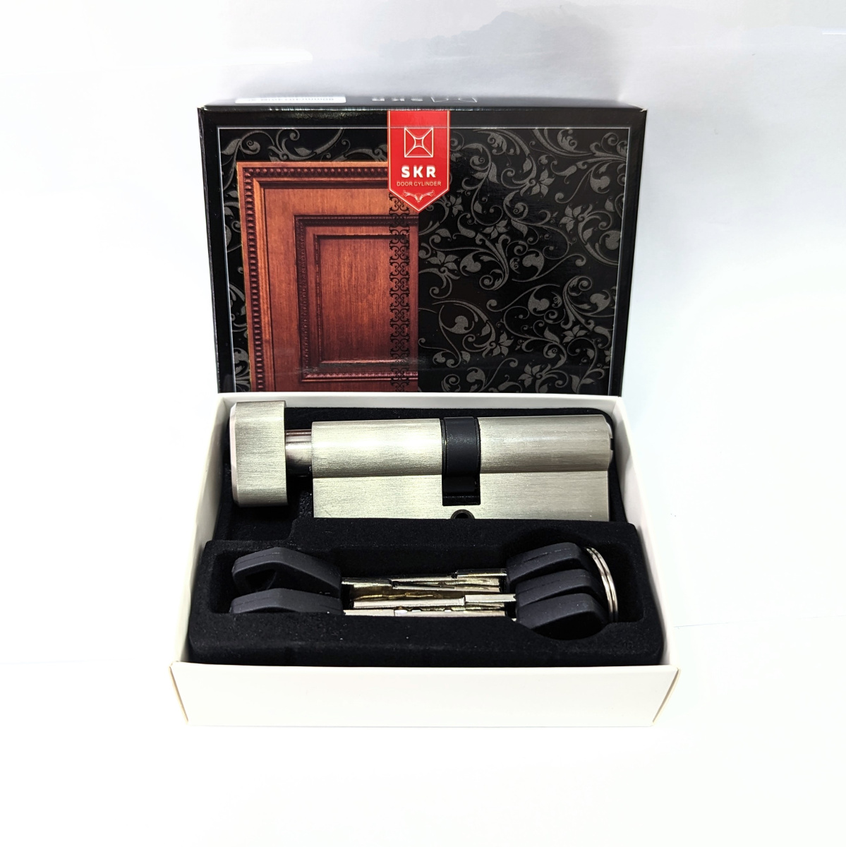 Цилиндровый механизм SKR-80B мат. никель кл-верт Премиум бокс (5кл)