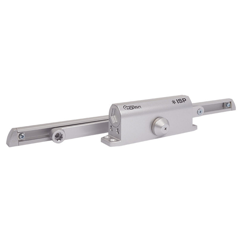 Доводчик ISPARUS 430 SLIDER  (от 40 до 100кг) СЕРЕБРО морозостойкий со скользящей тягой/10