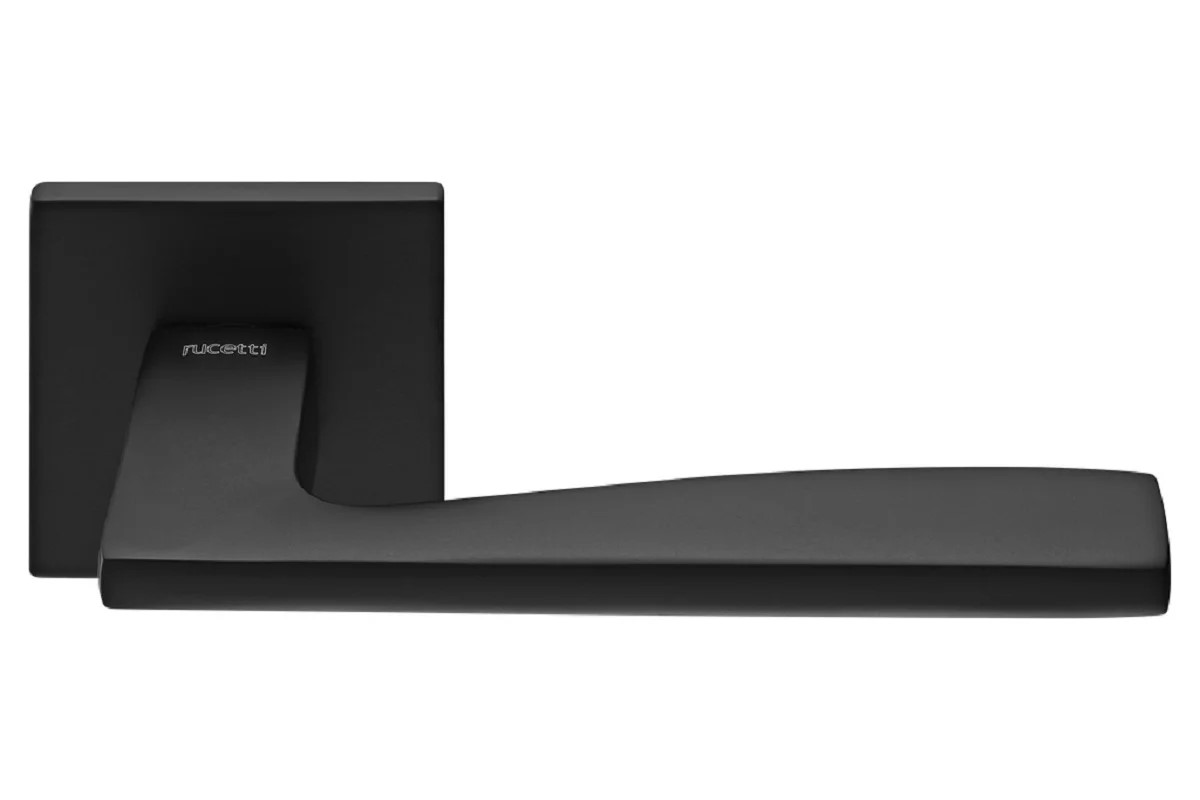 Ручка дверная квадрат RAP 28 SLIM-S BL черный  RUCETTI