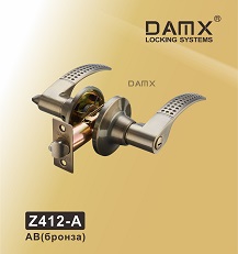 Защелка Z412-A  фикс AB DAMX  (блистер) 10/20