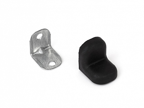 Уголок крепежный МАЛЫЙ черный №10  (2 самореза) КМ