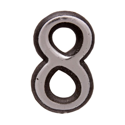 Номер дверной "8" (хром) пластик АЛЛЮР