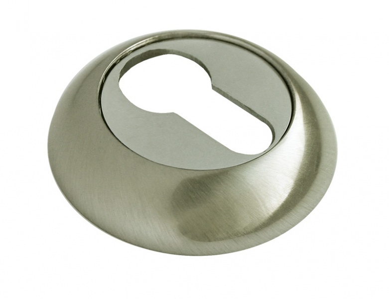 Накладка на евроцилиндр RAP KH SN/CP бел.никель/хром  RUCETTI