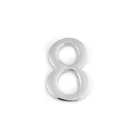 Номер дверной "8" (хром) металлический Апекс