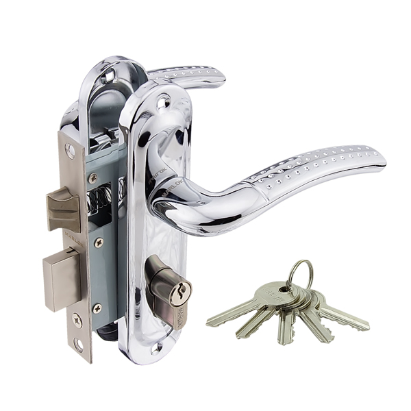 Замок врезной 50/LА02 ЦМ70 межосевое 50 мм CP (хром) ключ/ключ MARLOK/24