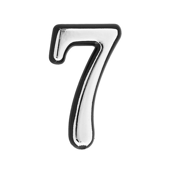 Цифра дверная АЛЛЮР БОЛЬШАЯ пластик "7" хром 