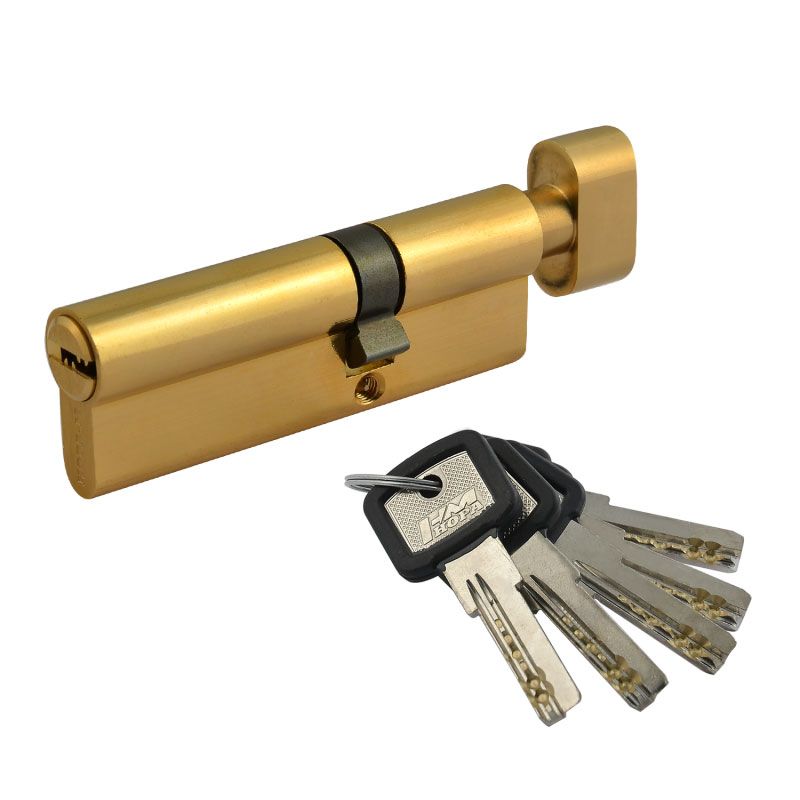 Мех-м цилиндровый МЦ-90 (55-35в) ЛПУВ-90 (латунь) перф.кл. (ключ-вертушка) Нора-М