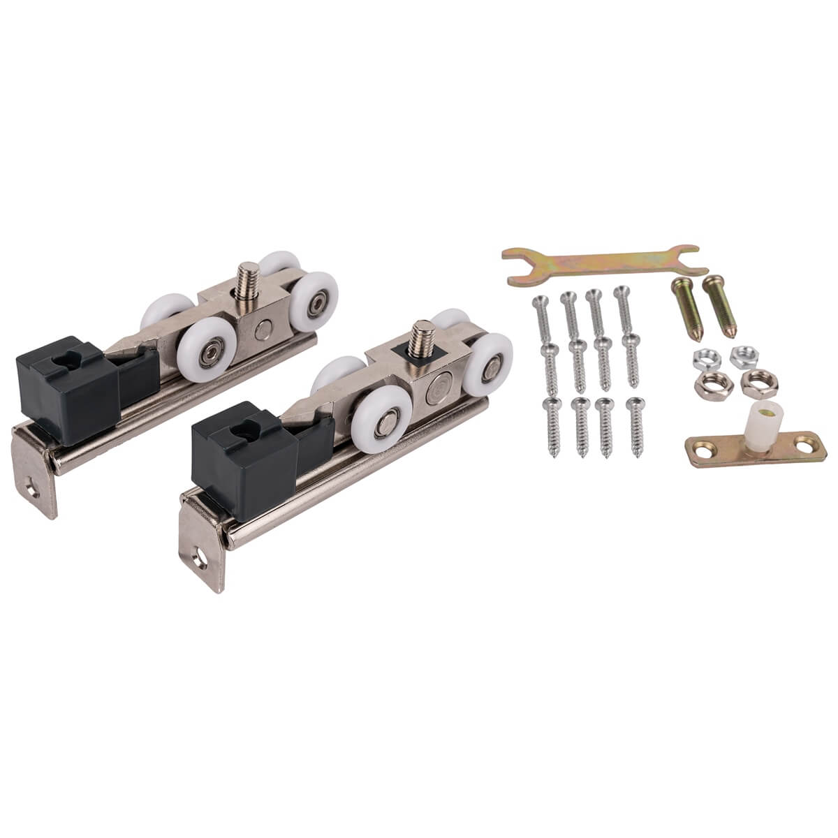 Комплект роликов для раздв. дверей В-3023 с фиксатором( до 100кг)MARLOK