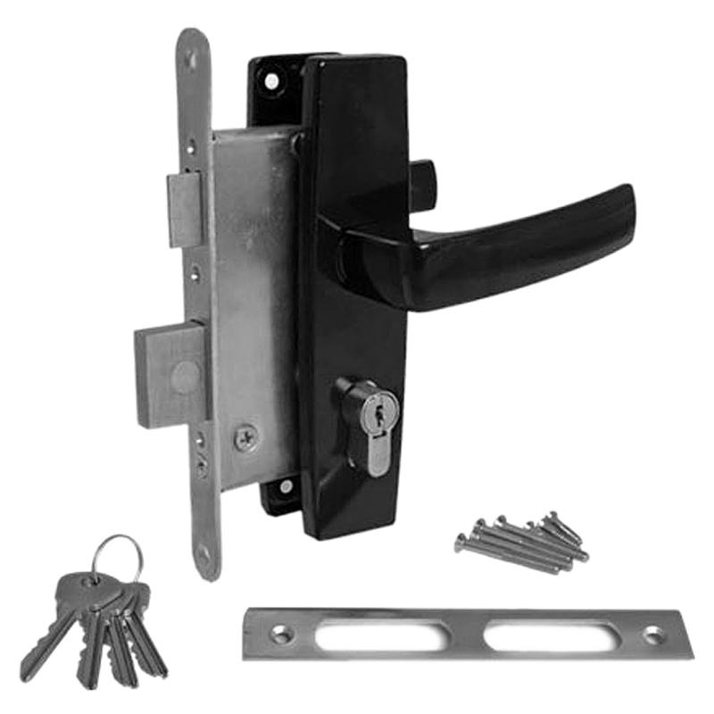 Замок врезной с ручкой 4-3.04 (черный) Зенит/15 00-00000517