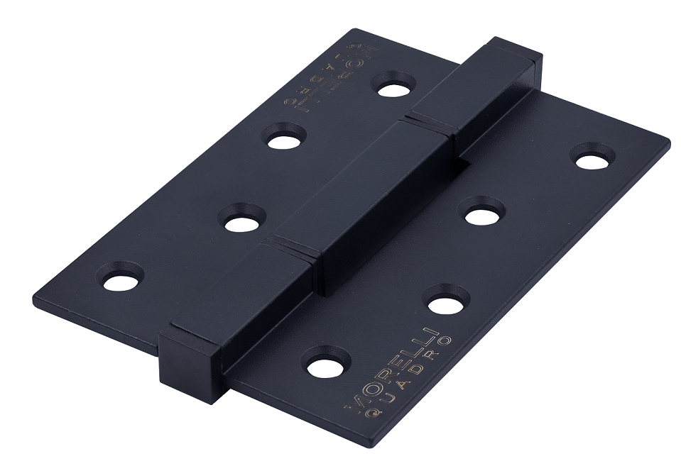 QUADRO-2 BL, петля алюминиевая врезная на квадратной оси, цвет - черный