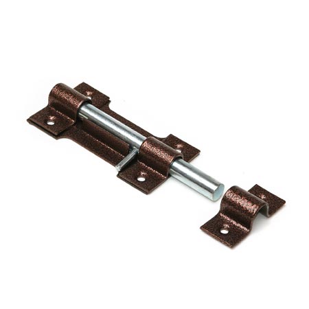 Засов накл ОСНОВНОЙ с круглым ригелем  (серебро) Делга/35