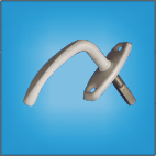 Ручка завертки врезной оконной Р-1 (белая) Кунгур/50