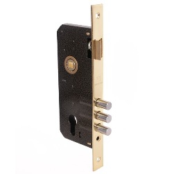Замок врезной без ручек 9045-3RB GP без ЦМ золото АЛЛЮР/30