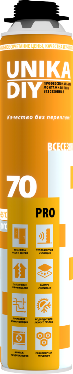 Пена монт. проф. 70 всесезонная UNIKA DIY