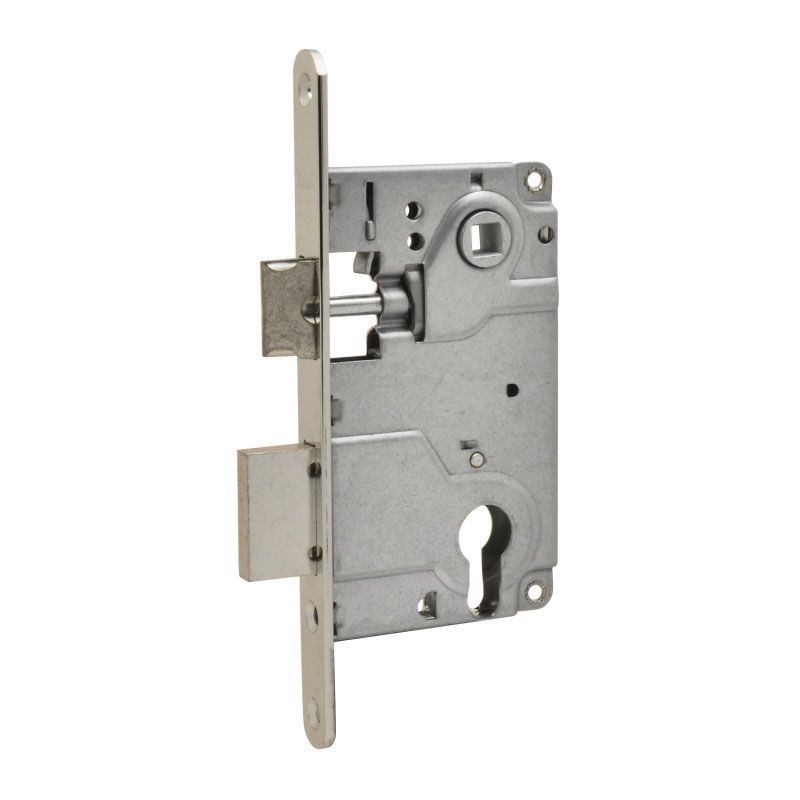 Замок врезной 25-85 под ЦМ б/о (хром) Нора-М/20