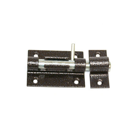 Засов накл УНИВЕРСАЛЬНЫЙ с круглым ригелем (серебро) Делга/40