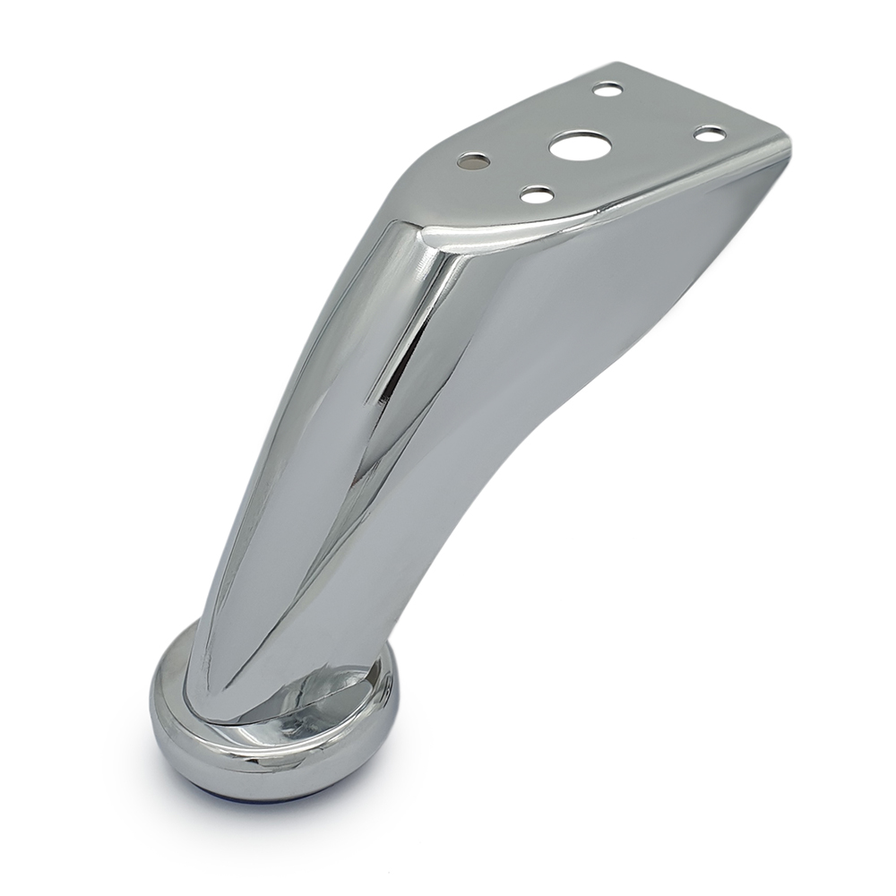 Опора мебельная с изгибом 63*90мм хром MARLOK