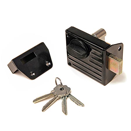 Замок накладной ЗН1-2.1 черный Зенит  /16 00-00000658