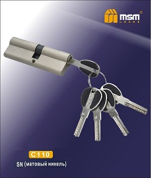 Цилиндровый механизм ключ-ключ C110 mm SN мат.никель MSM(48/6)