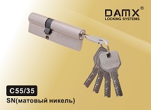 Цилиндровый механизм ключ-ключ C90(35/55)mm DAMX  SN мат.никель MSM(48/6)