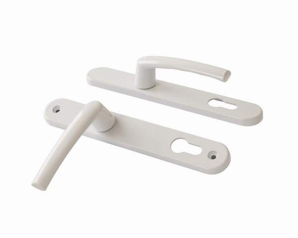 Нажимной гарнитур белый 25/85мм круглая планка  L=232мм