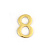 Номер дверной "8" (золото) металлический Апекс