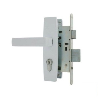 Замок врезной с ручкой 4-3.04 (белый) Зенит
