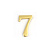 Номер дверной "7" (золото) металлический Апекс
