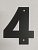 Цифра дверная Пермь "4" черная 100 мм
