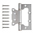 Петля накладная Vanger 100*75*2,3-P2-CRS/120/30