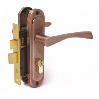 Замок врезной с ручкой 103/50 AC медь СТАНДАРТ/20
