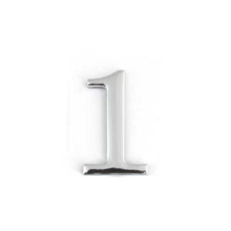 Номер дверной "1" (хром) металлический Апекс